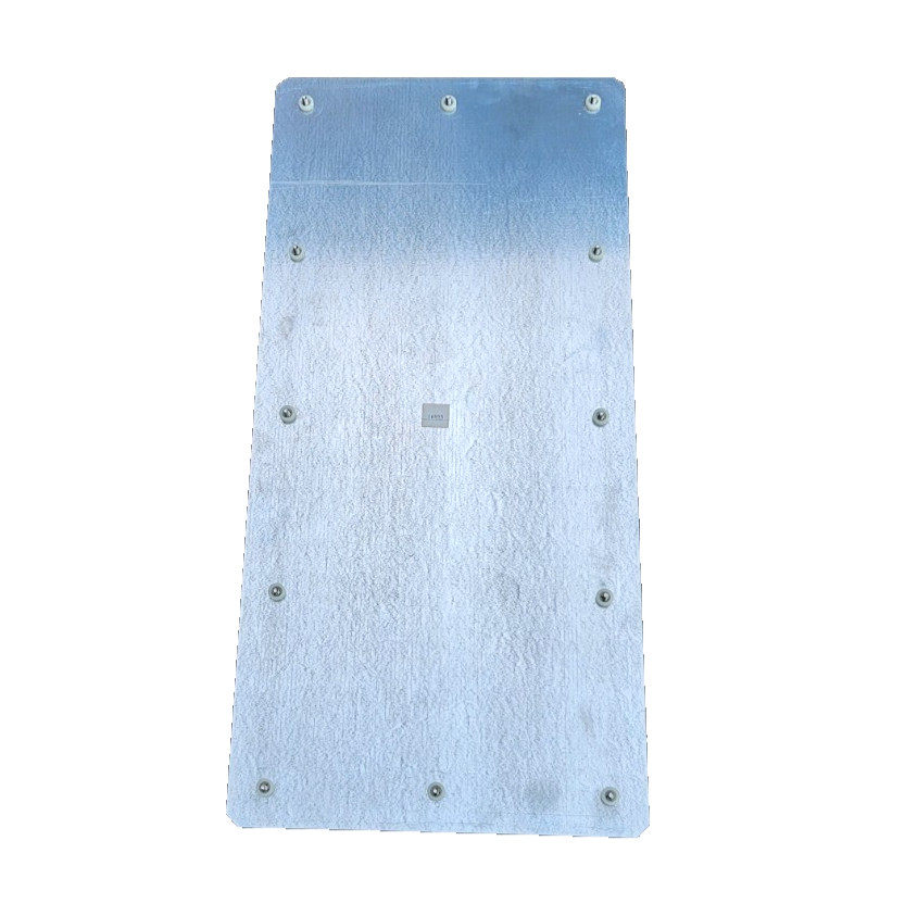 LOT OF 4 STEEL PLATES 34-1/2X16-1/2X1/8 16955 W/ 12 SCREWS AND NYLON HOLDERS