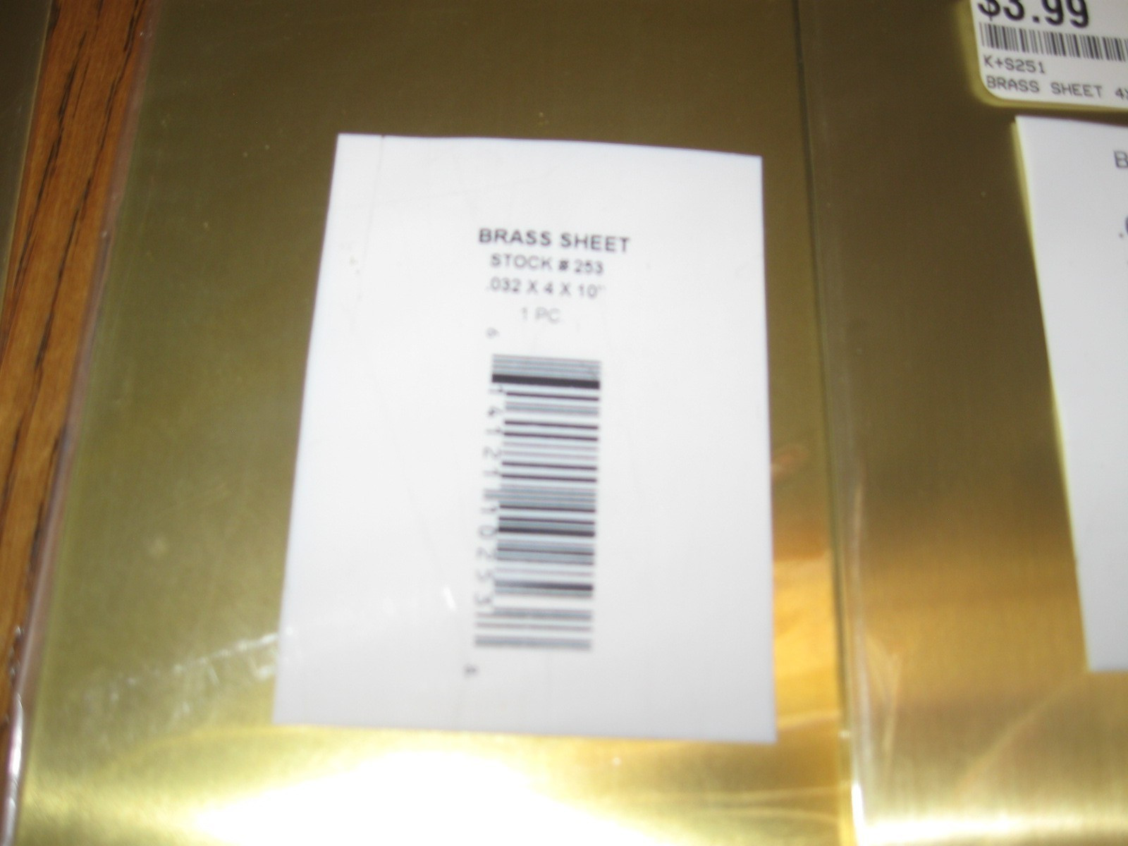 K&S Brass Sheets 4″x10″ .010 & .032 – Lot of 3