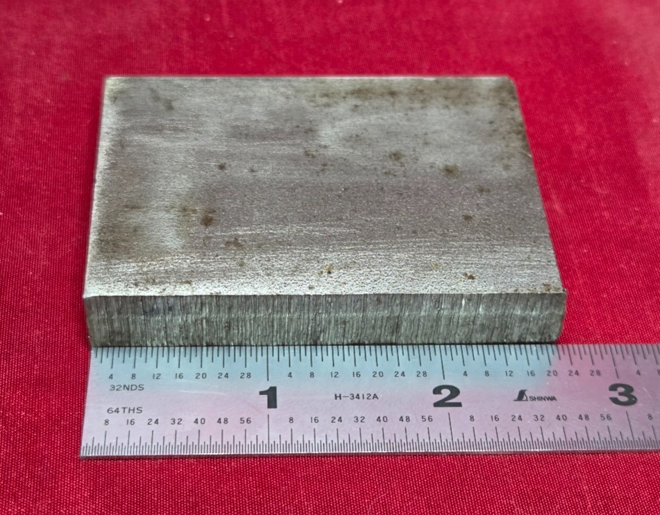 D2 Tool Steel Block Billet 2.665″ L x 1.93″ W x 0.495″ Thick, 11.5 Oz.
