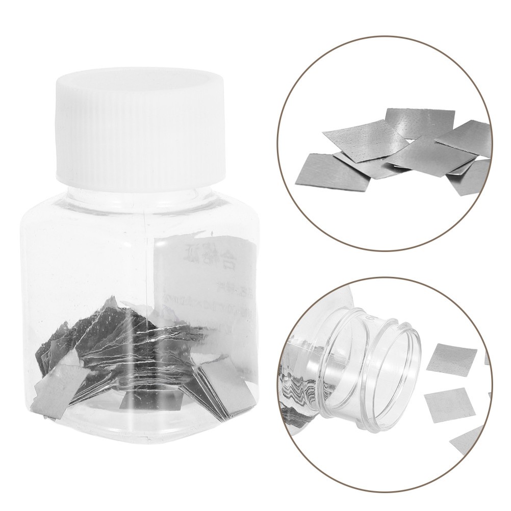 100pcs Zinc Anode Plates, 0.39″x0.39″ Metal Electrode Strip for Classroom