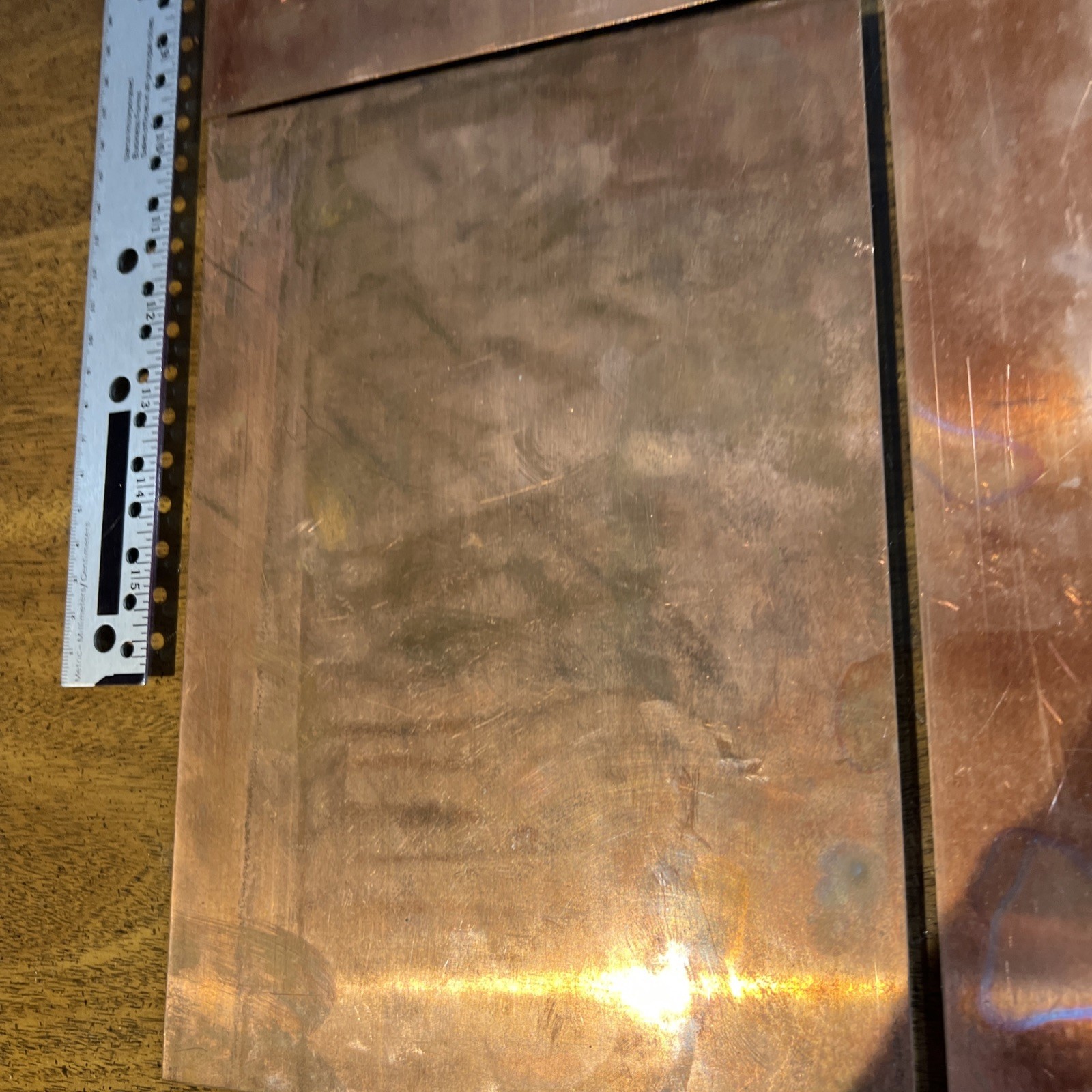4 Pieces Copper Sheets Plates for Crafts/ Enamel, 10” X 7” New/old Inventory
