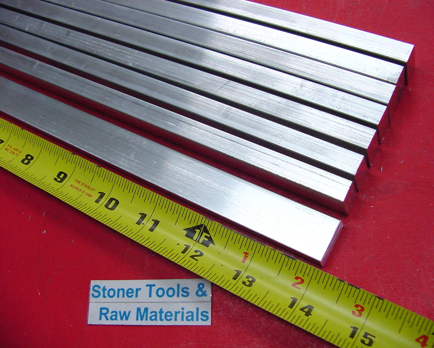 10 Pieces 3/8″ X 3/4″ ALUMINUM 6061 FLAT BAR 14″ long T6511 Extruded Mill Stock