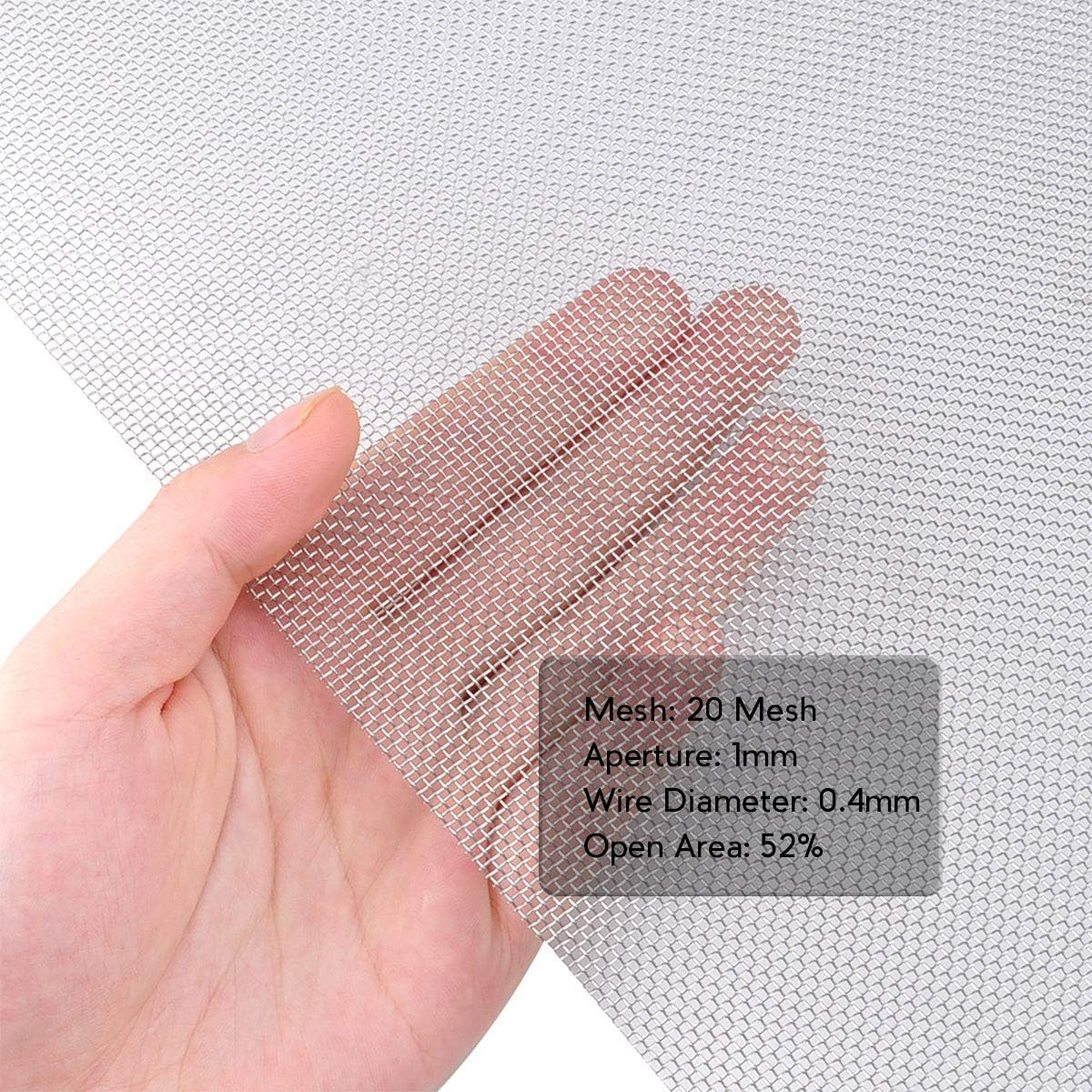 Valchoose 8 Mesh 304 Stainless Steel Mesh Screen11 X24(280X610Mm), 4PACK Stainle