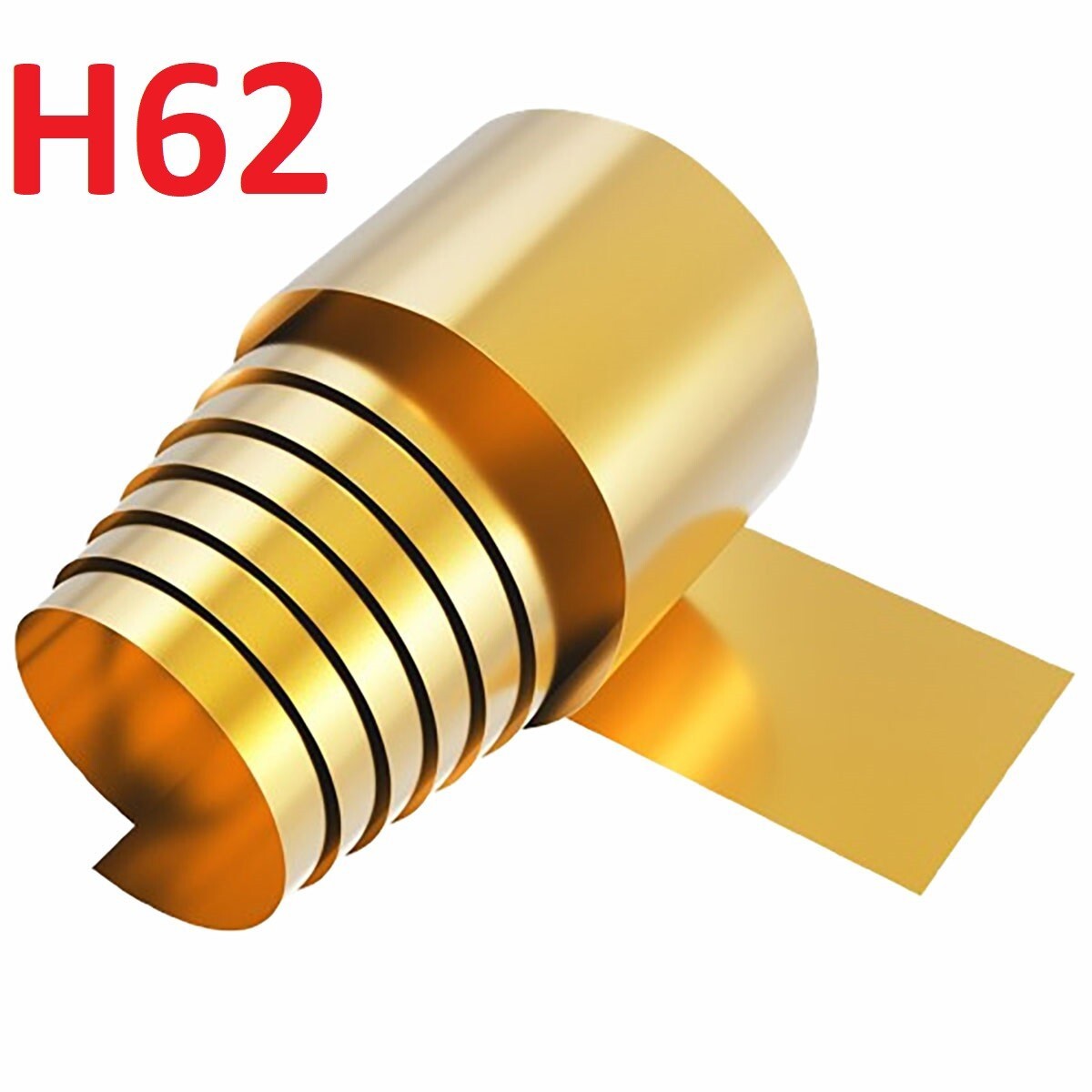 H62 Brass Sheet Strip 0.01mm-1mm Thick Brass Sheet Brass Foil Brass Belt