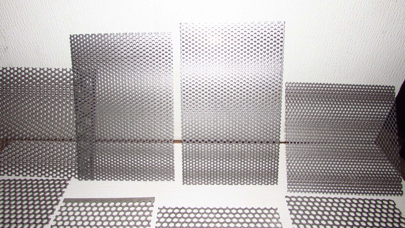 PERFORATED SHEET DROP OFF LOT–8 PIECES –1/8″ AND 1/4″ HOLE