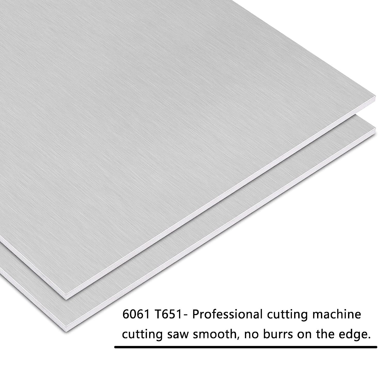2Pack 6061 T6 Aluminum Sheet Metal 6 x 12 x 1/16 Inch Flat Plain Aluminum Plate