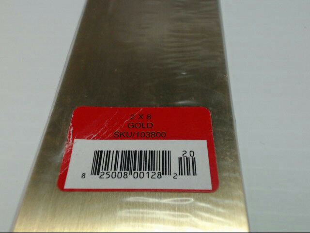 Blank Brass Gold Name Bar 2″ x 8″ Engravable Nameplate 103800