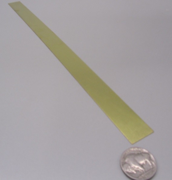 260 Brass Flat Bar .016″ (+/- 0.002″) Thick x 3/4″ Wide x 1 Foot Length, 8 Units