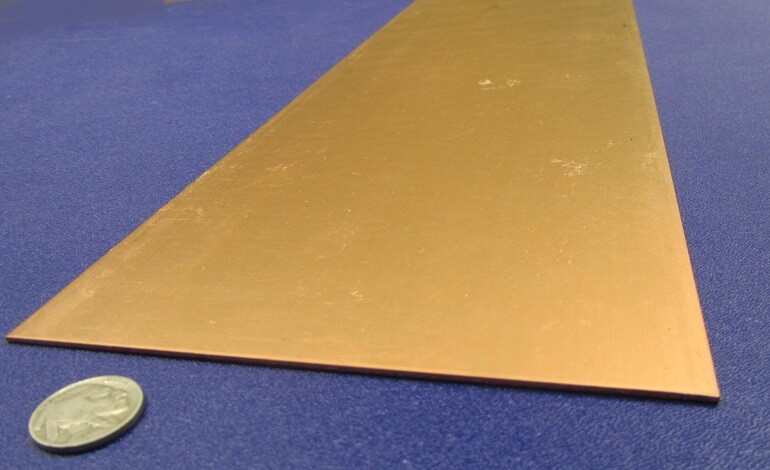110 Copper Bar Soft Annealed .062″ Thick x 6.0″ Wide x 24.0″ Length