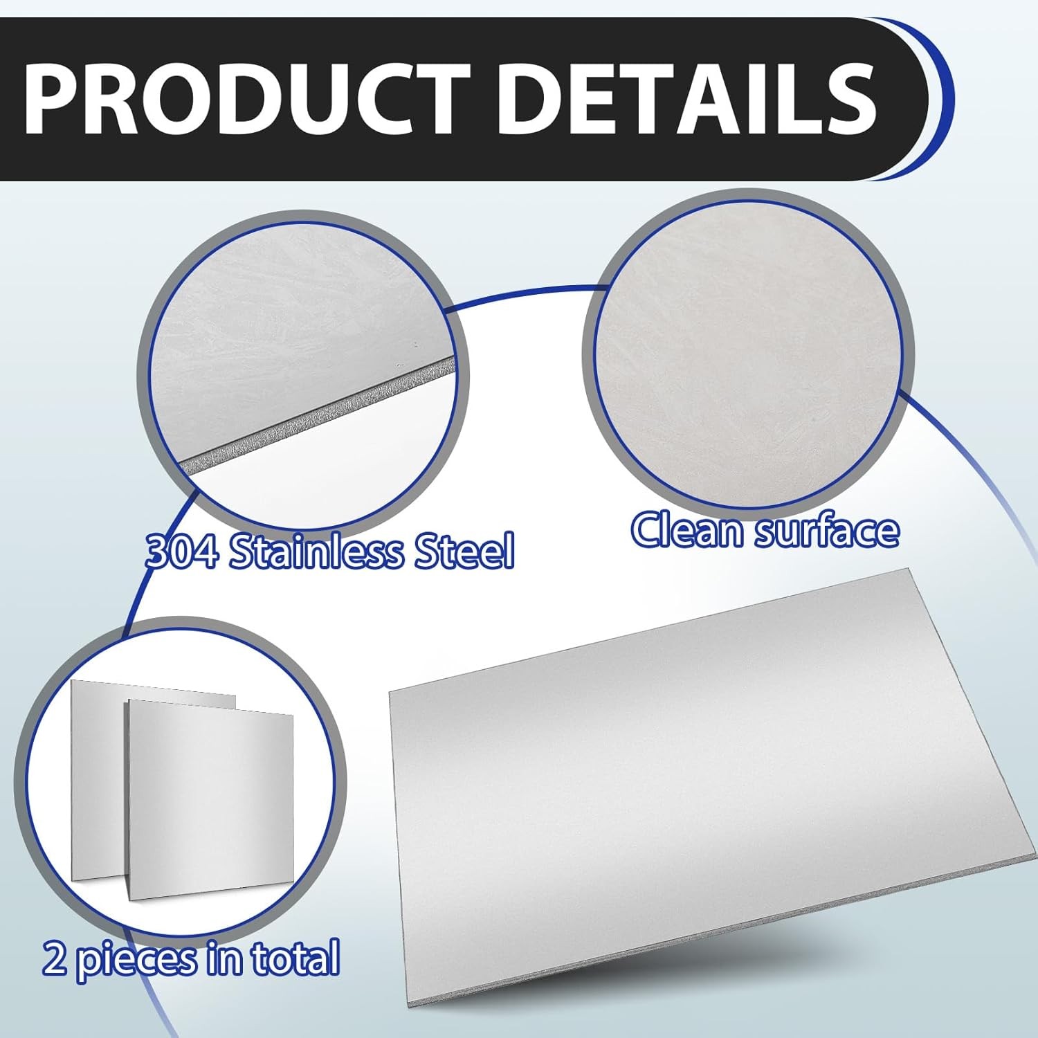 Therwen 2 Pieces 1/8 Inch x 9 x 12 Steel x 9 x 12 inch, White