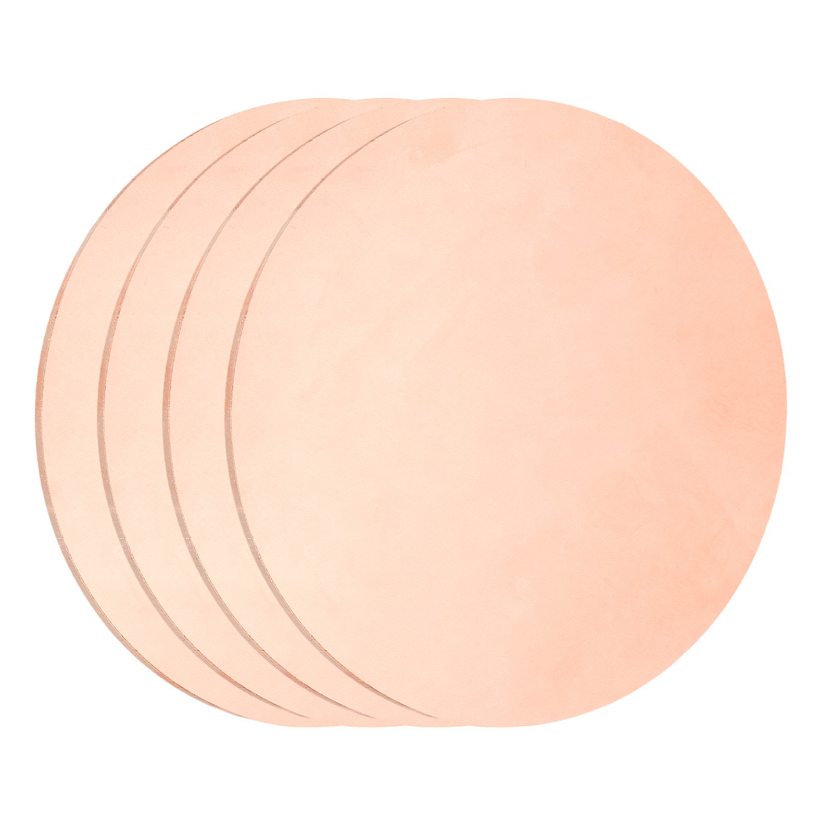4Pcs Copper Round Plate, 0.02″ Thick 2″ Dia C1100 Pure Copper Sheet
