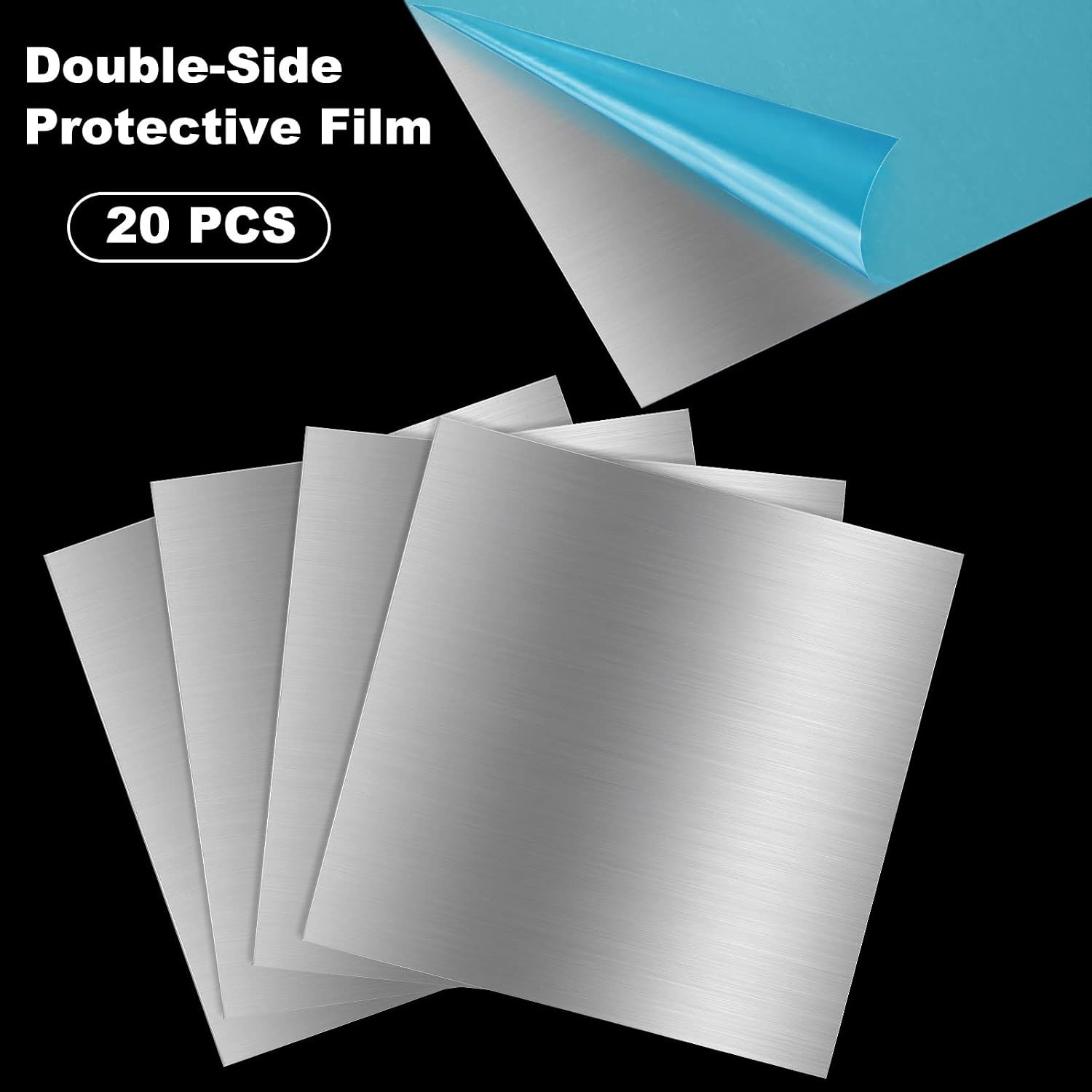 20 Pack 6061 T6 Aluminum Sheet Metal 6 X 6 X 1/64 Inch Flat Plain Aluminum Plat