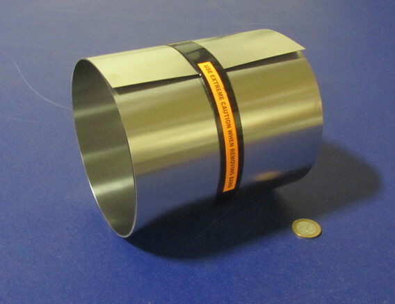 304 Stainless Steel Sheet Shim, .009″ (+/-.00045″) x 6.0″ x 5 Foot Length