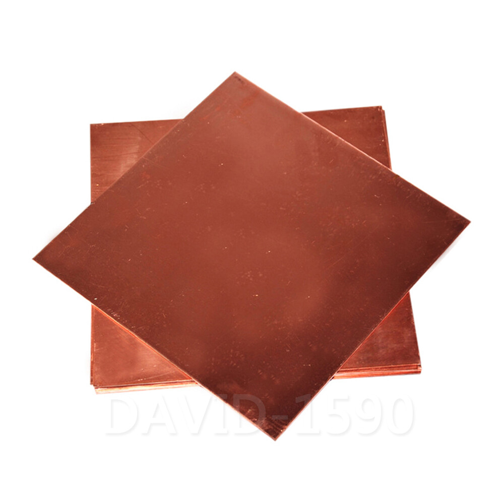 1pcs 99.9% Pure Copper T2 Cu Metal Sheet Plate Copper Sheet Bar Thick 0.8mm-5mm