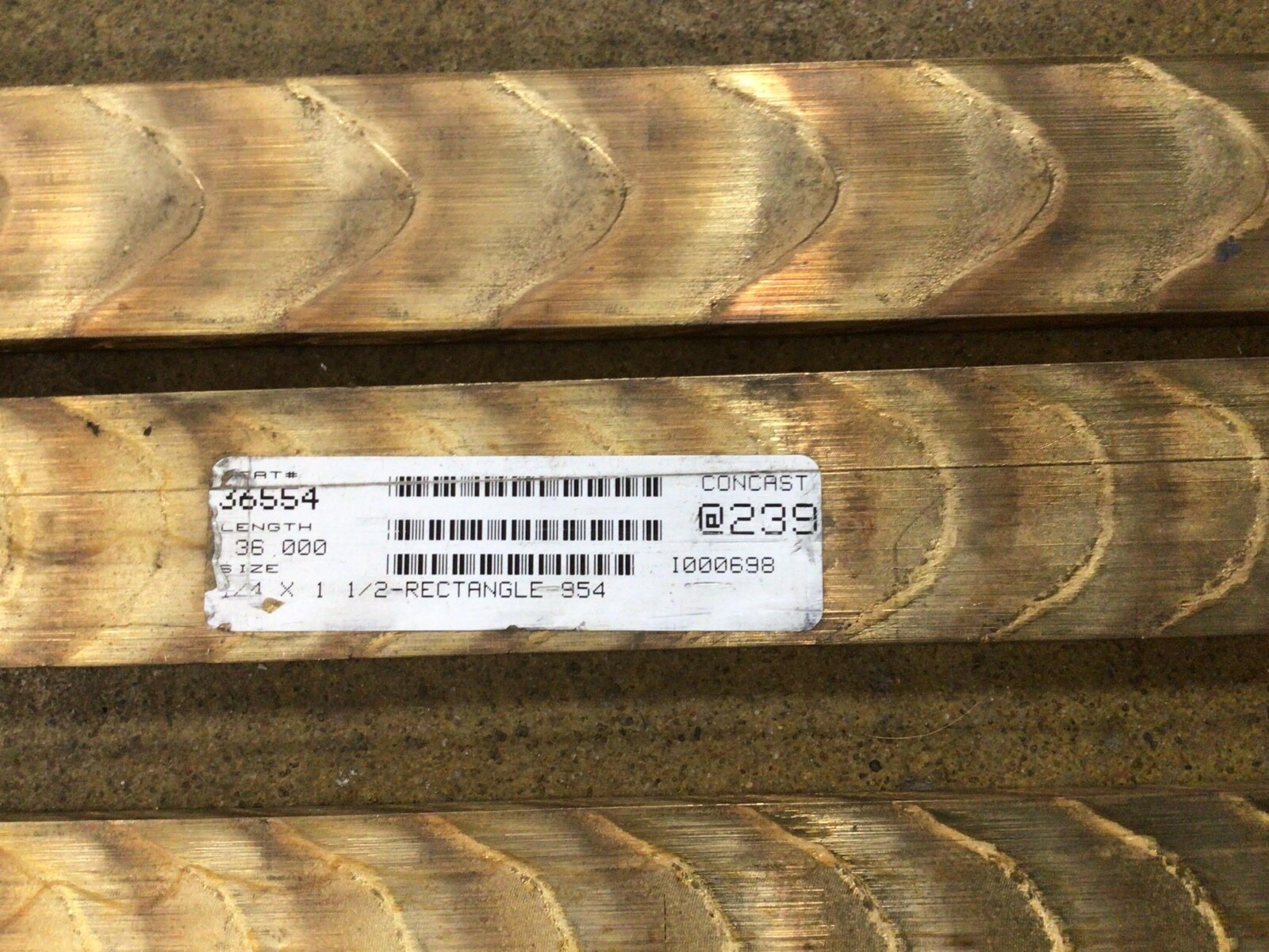 5PCS OF 3FT 0.25″ x 1.5″ Brass Rectangle FLAT BAR Bar 385-M30 Extruded