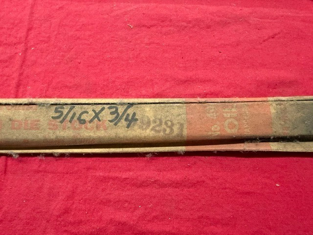 Starrett 5/16 x 3/4 x 18″ No. 496 Oil Hardening Ground Flat Stock – Rust – Old