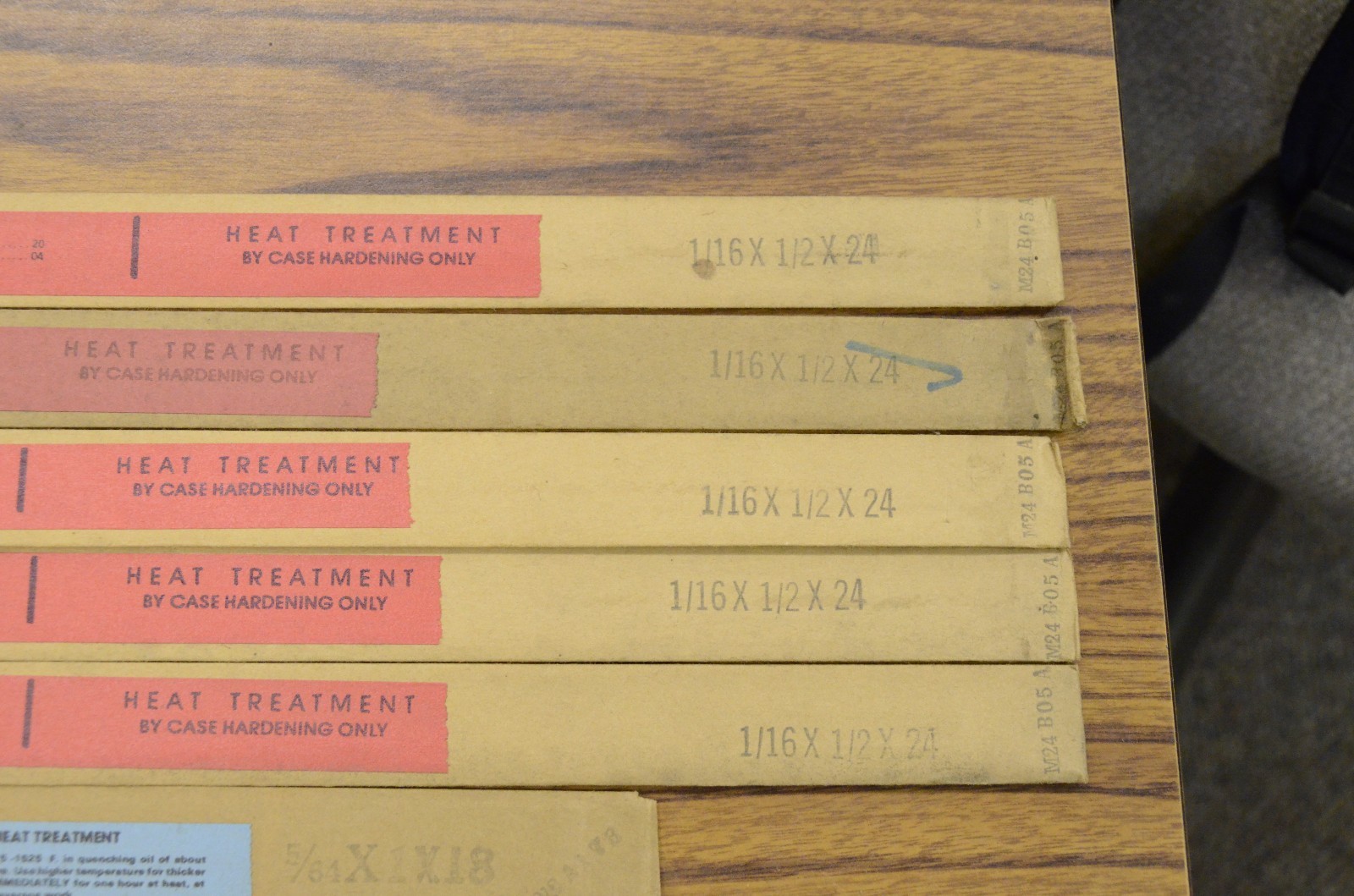 Precision Marshall Ground Stock 10 ITEMS 1/64 x 1/2, 5/64 x 1, 1/16 x 1/2