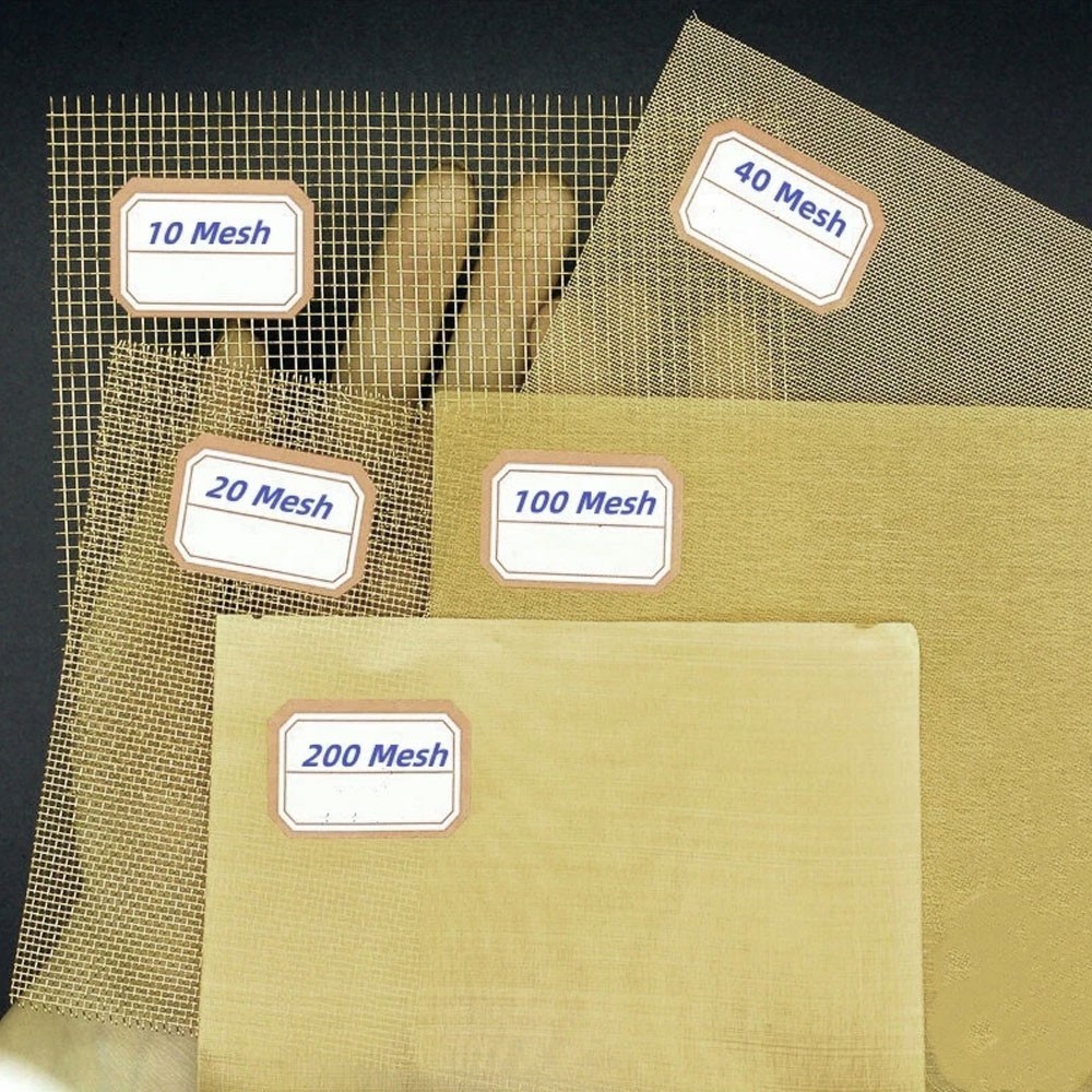 2Pcs 20 Mesh Brass Woven Wire Screen Net Mesh Dense Filter EMF Shielding 6″x6″