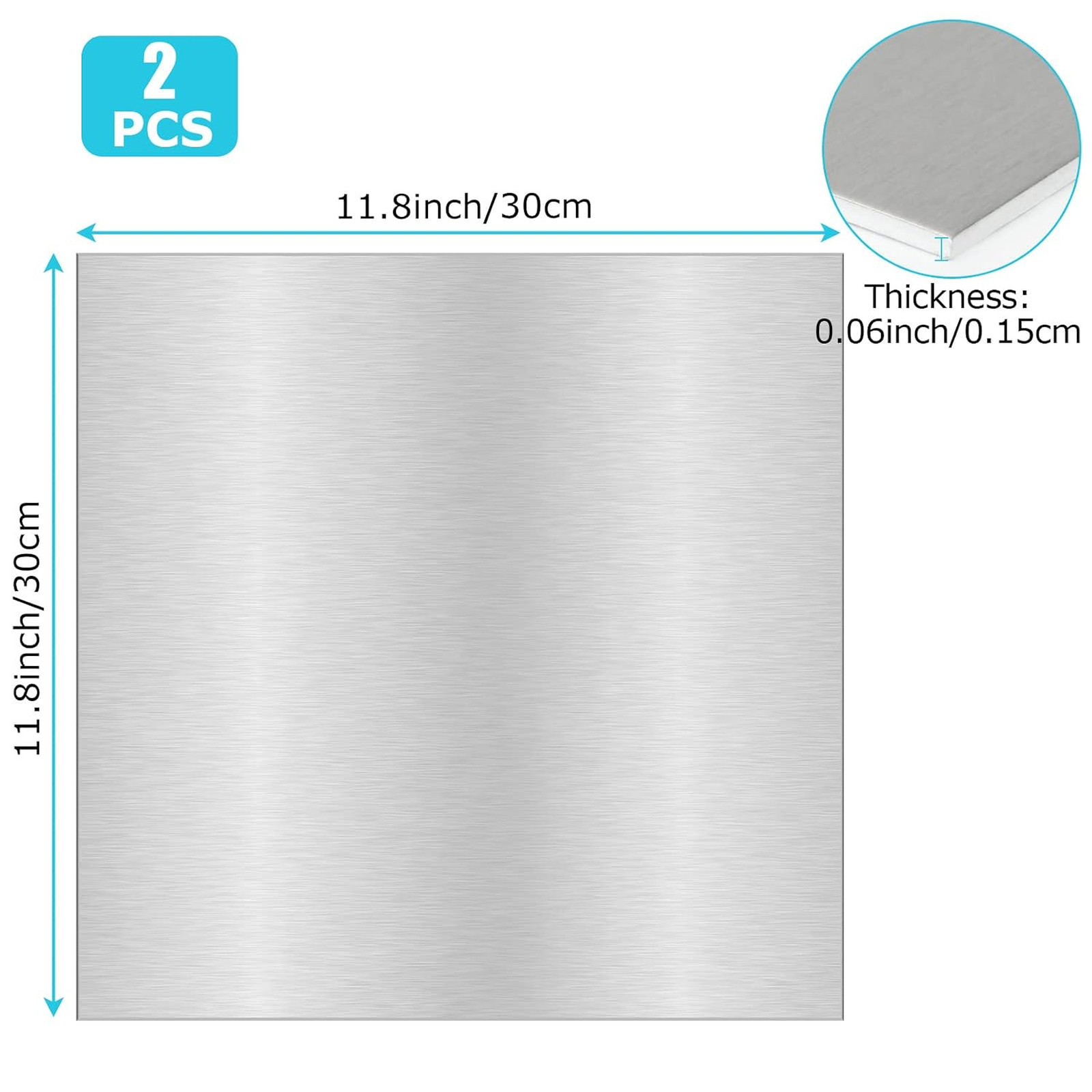 5052 H32 Aluminum Sheet Plate, 12 x 12 Inch, 1/16 Inch Thick, Copper Color