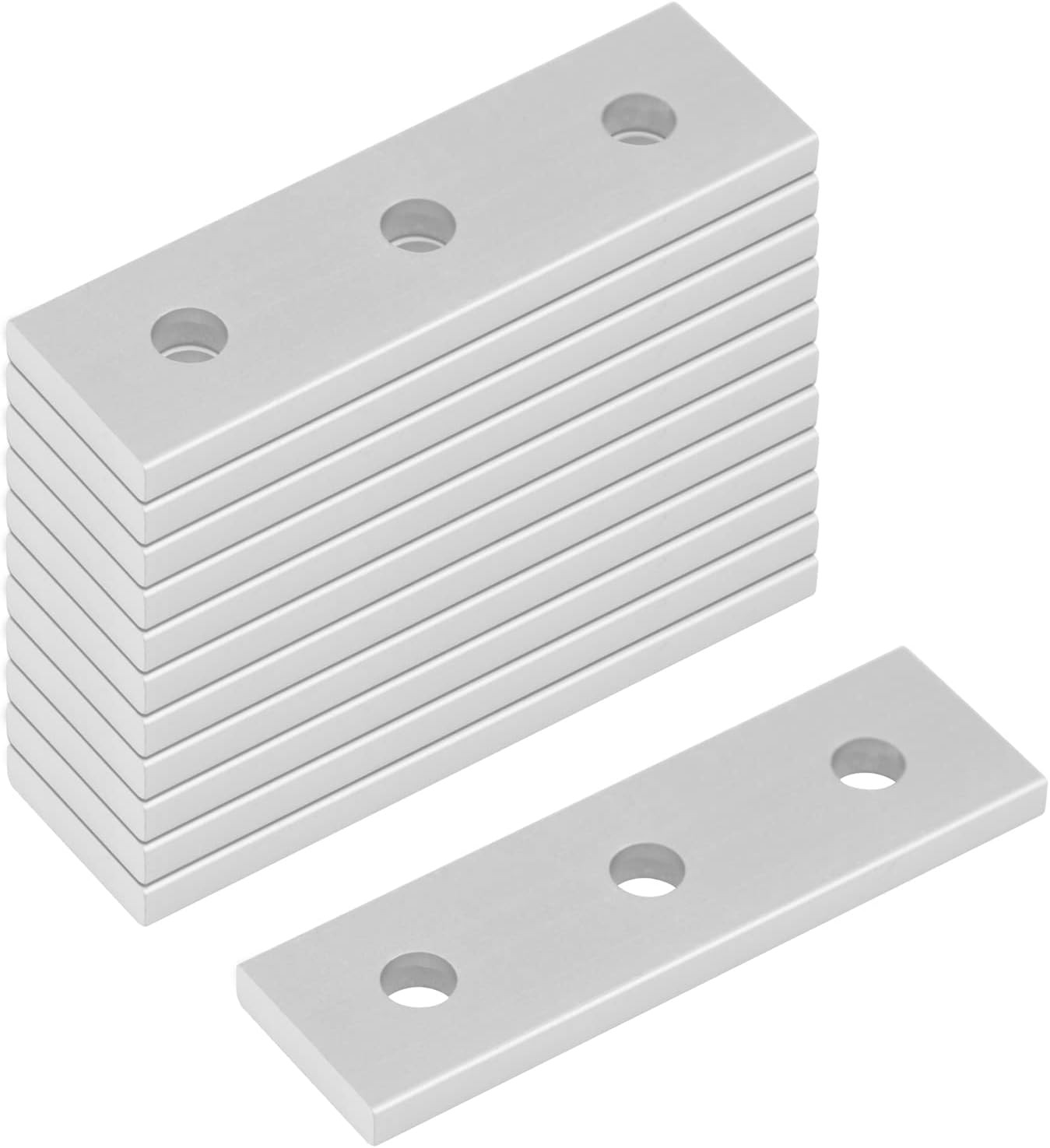 12 Pcs 3 Hole 2020 Aluminum Extrusion Joining Plate, Aluminum Mending Plate |