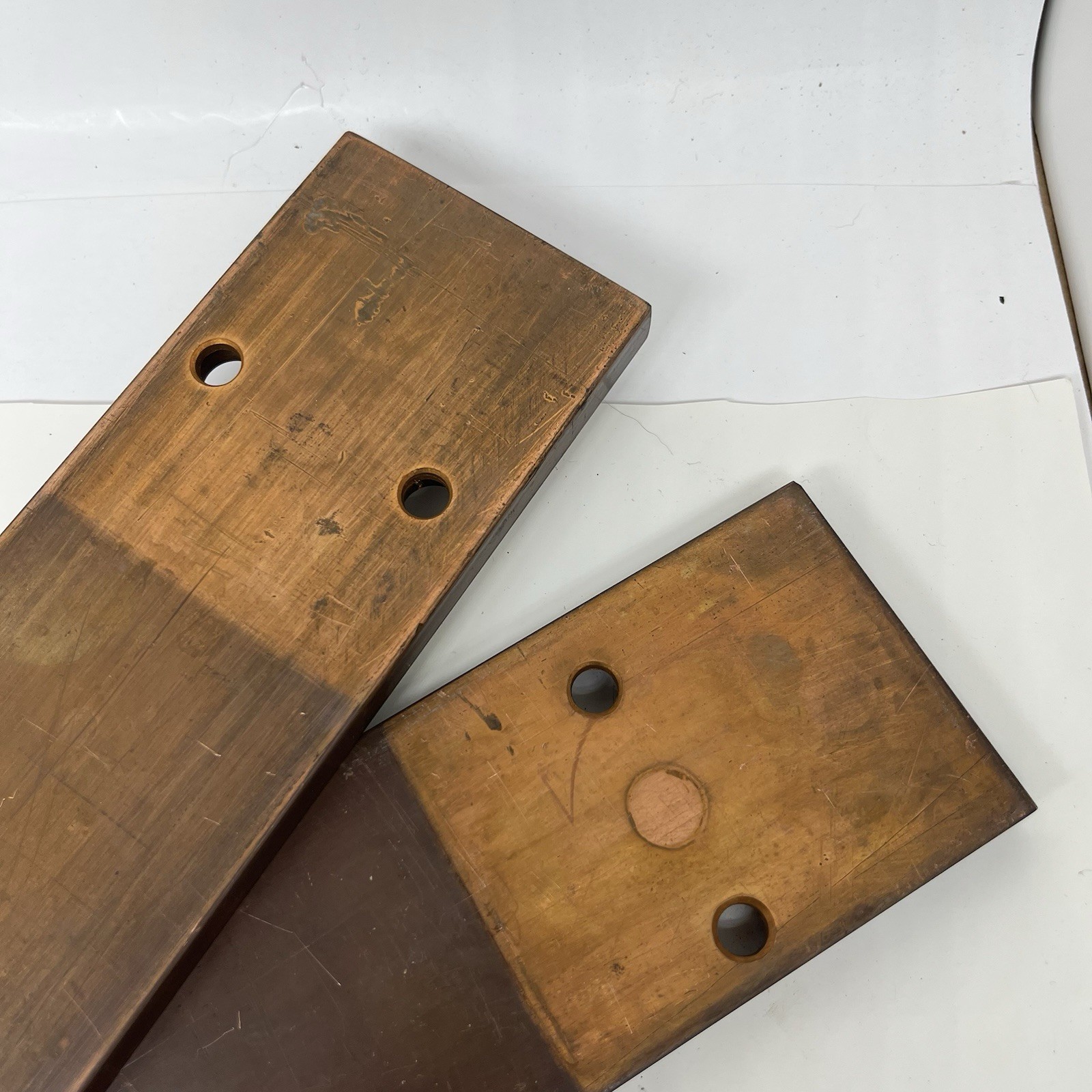 Lot Of 2 Copper Flat Bars ~1/2” x ~3″ x ~22” Copper Bus Bar ~10.5 Pounds READ