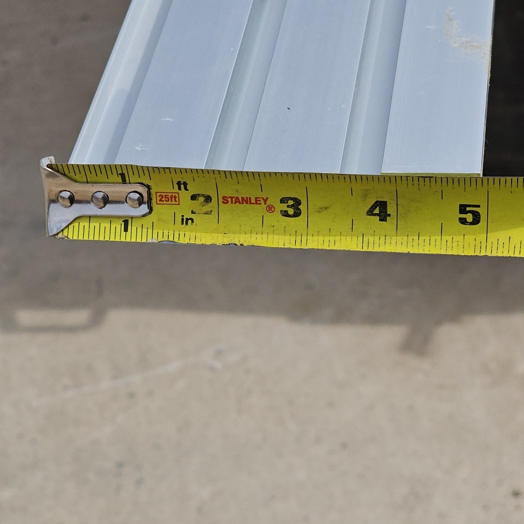 10 Pcs 5in Wide X 1/2in Thick X 12ft6in Aluminum Groove Slat Wall Panels