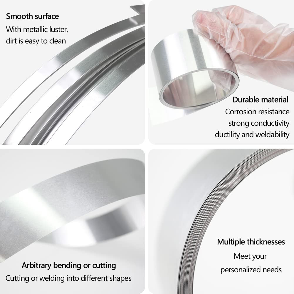 Aluminum Metal Foil Roll 1060 Grade 18 Gauge x 2 in x 6.6 Ft, Aluminum Metal Fla