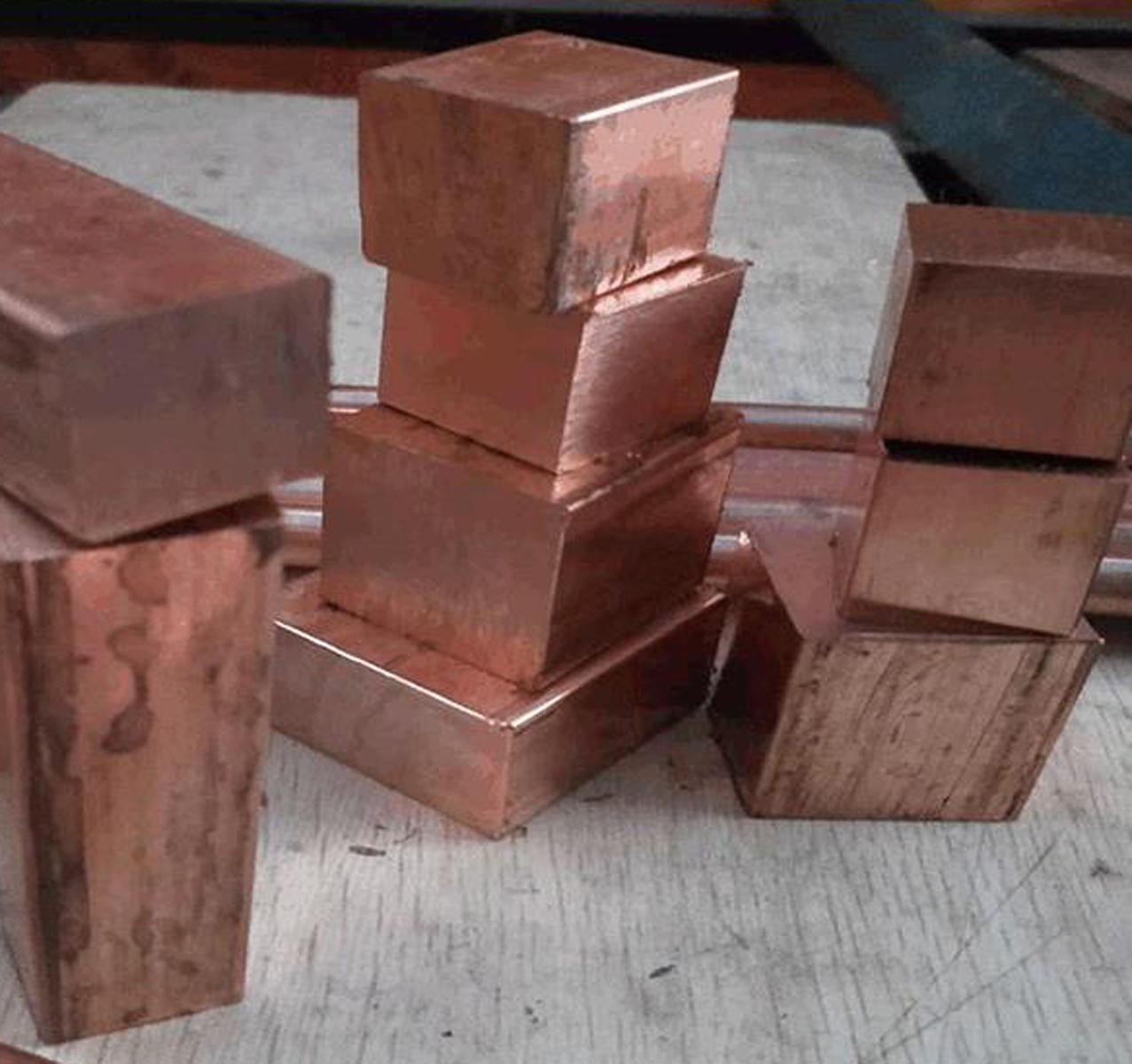 US Stock 45mm x 45mm x 60mm 99% Cu T2 Copper Flat Bar Stock