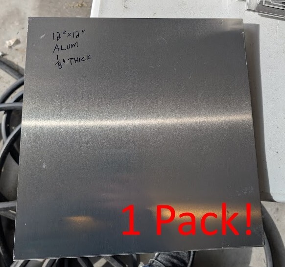 1 Pack/Piece – 1/8″ (.125) Aluminum Sheet Plate 12″ x 12″ 5052 (8 Gauge)