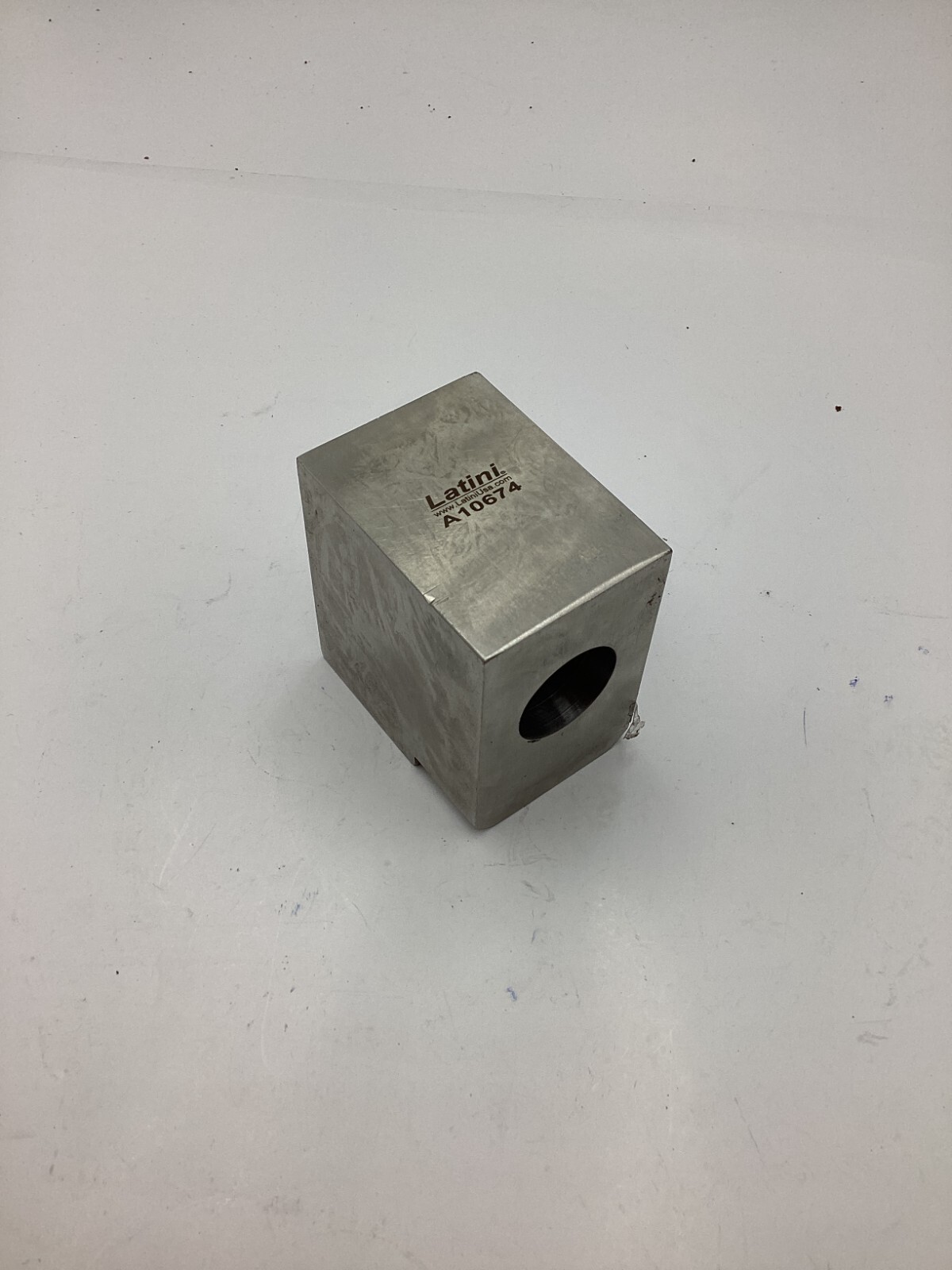 (QTY 3) Latini A10674 Steel Square Block Silver Gray 3 Inch Heavy Duty