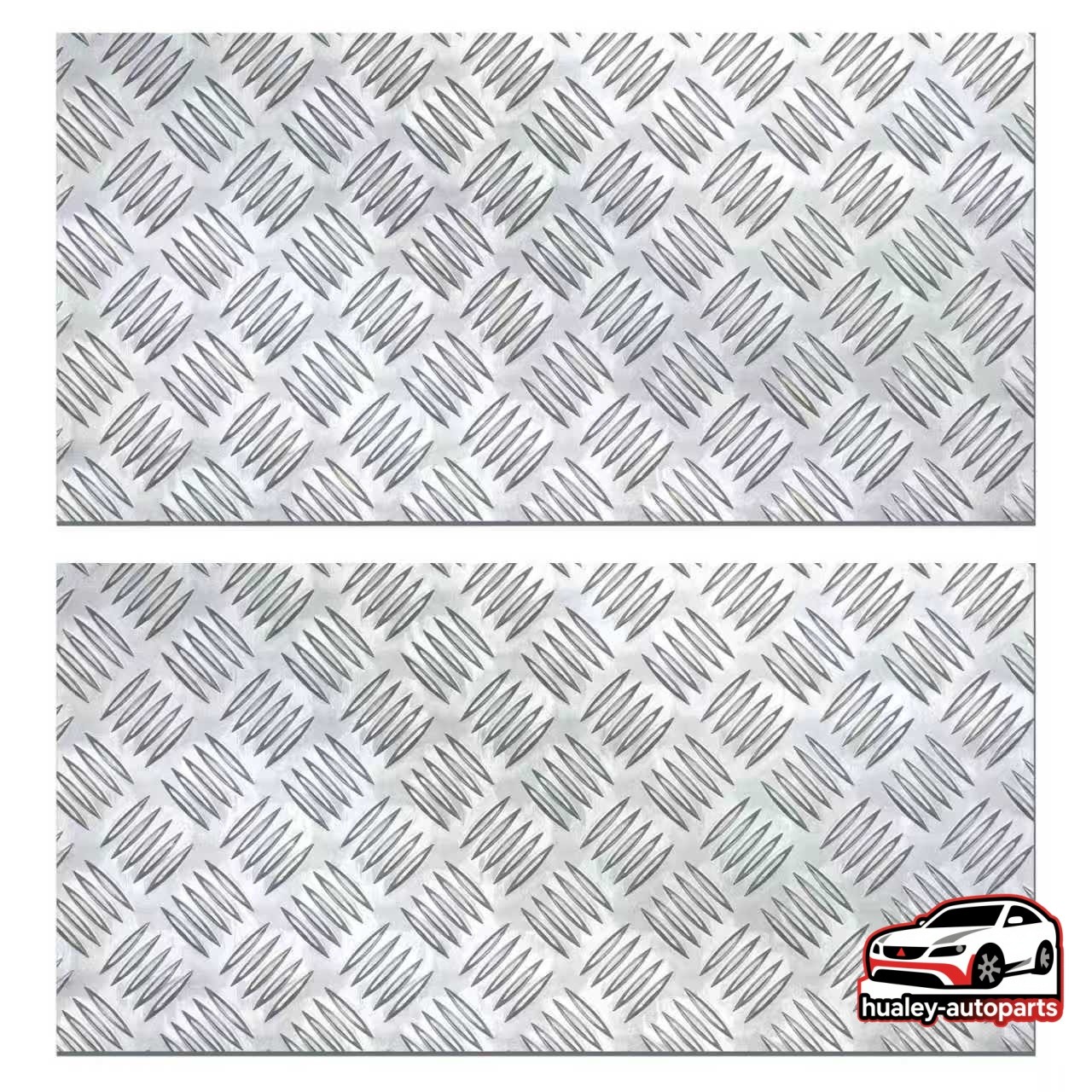 Set of 2 Aluminum Diamond Tread Plate 254mm*508mm Garage Trailer Panel