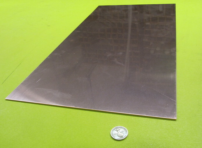 101 Copper Sheet 1/8 to 1/4 Hard .040″ Thick x 12.0″ Wide x 24.0″ Length