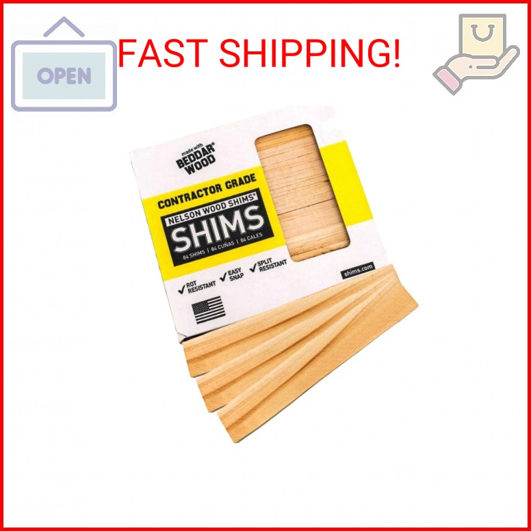 Nelson Wood Shims – Leveling Wedge Professional Contractor DIY Bulk Kit (8-inch