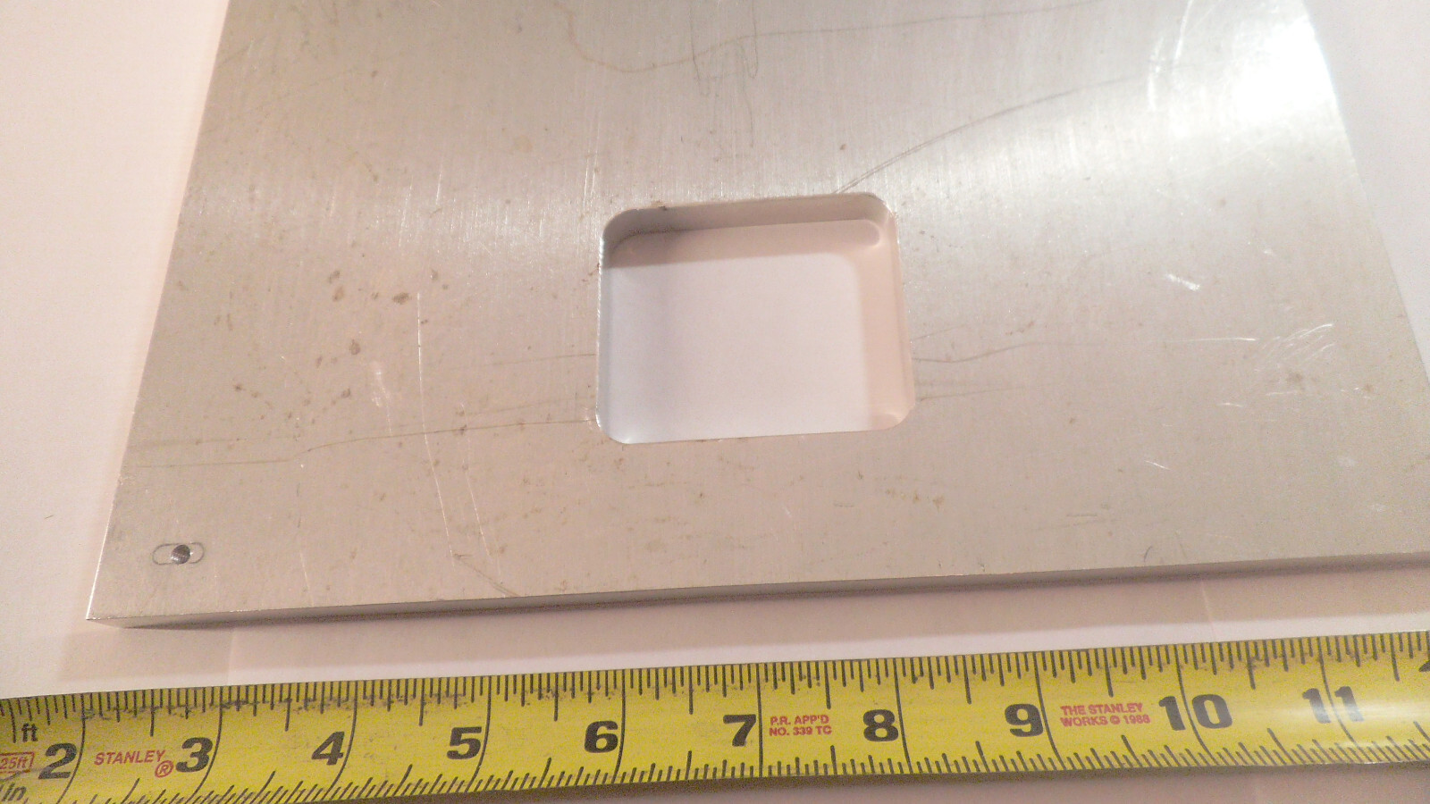 Aluminum plate 10-1/4″ x 10-1/4″ x point 385″ thick polished 1 side