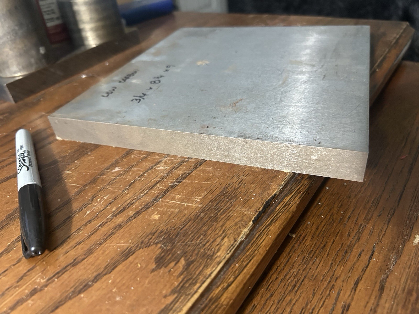 3/4″ x 9″ x 8-1/4″, low carbon steel, general machining flat stock