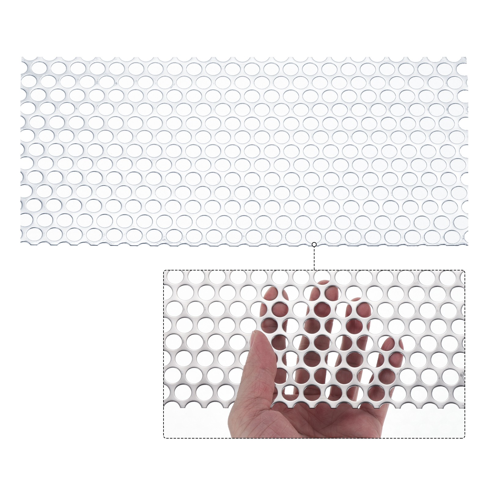1PCS 11.8″x5.9″ Perforated Sheet 304 Stainless Steel