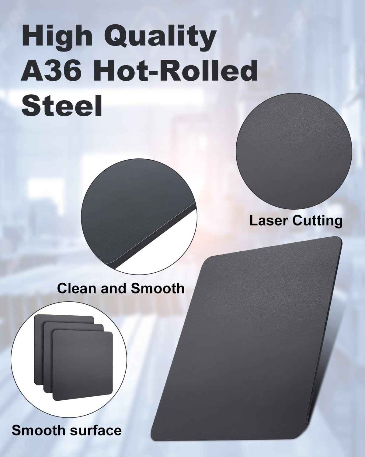High Strength 2 Pcs 10×10 Steel Plates – 1/4″ Thick A36 Weldable Fabrication
