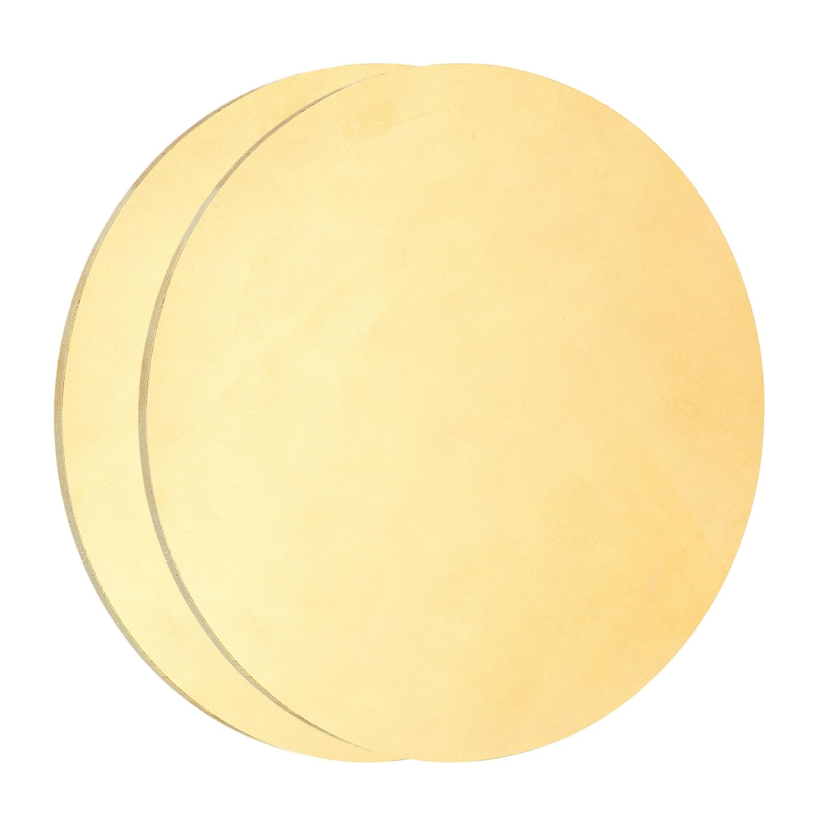 uxcell 2Pcs Brass Round Plate 0.03″x 3.15″