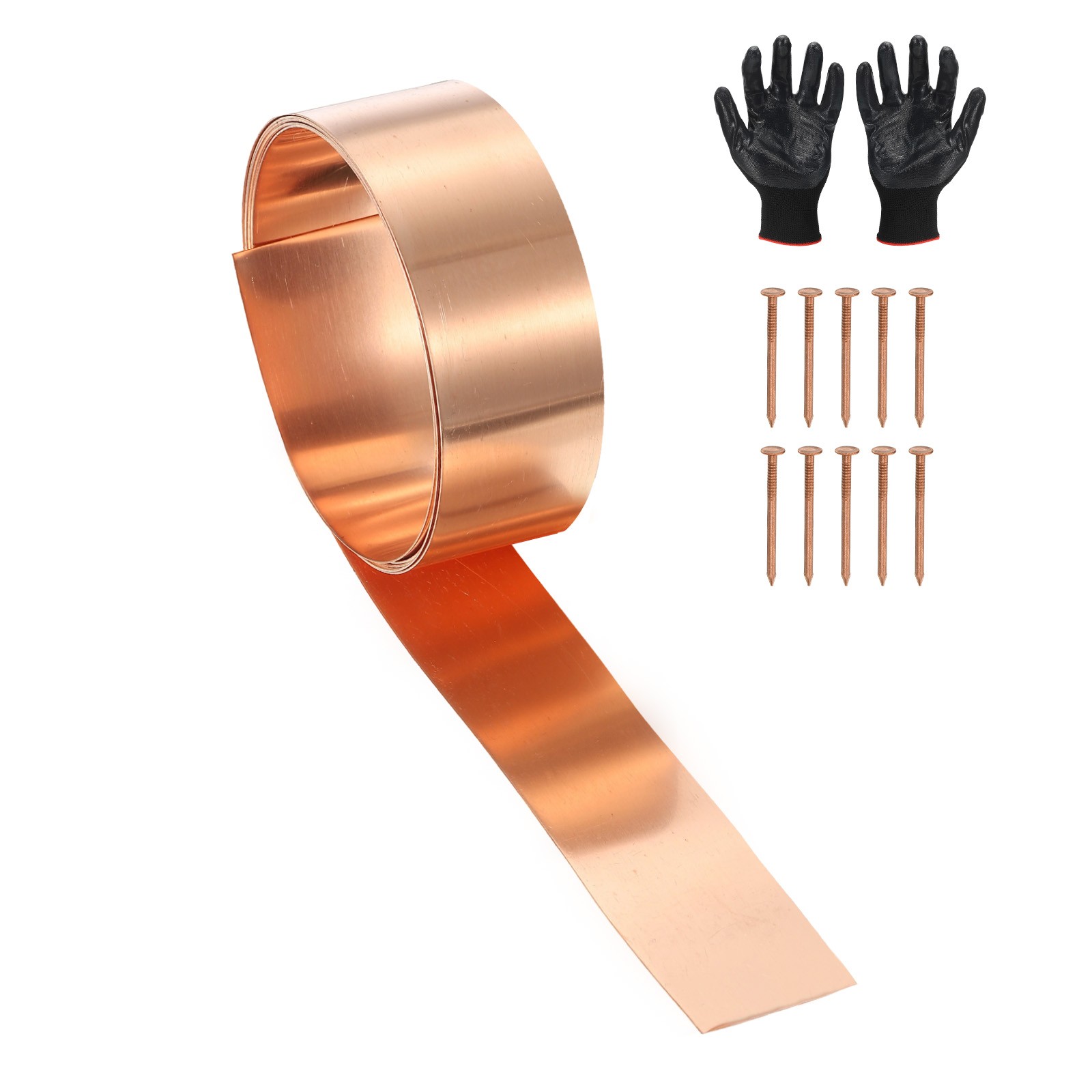 Copper Sheet Roll 1.2″ x 5 Ft 24 Gauge(0.5mm) Thickness DIY (1 Pack, Copper)
