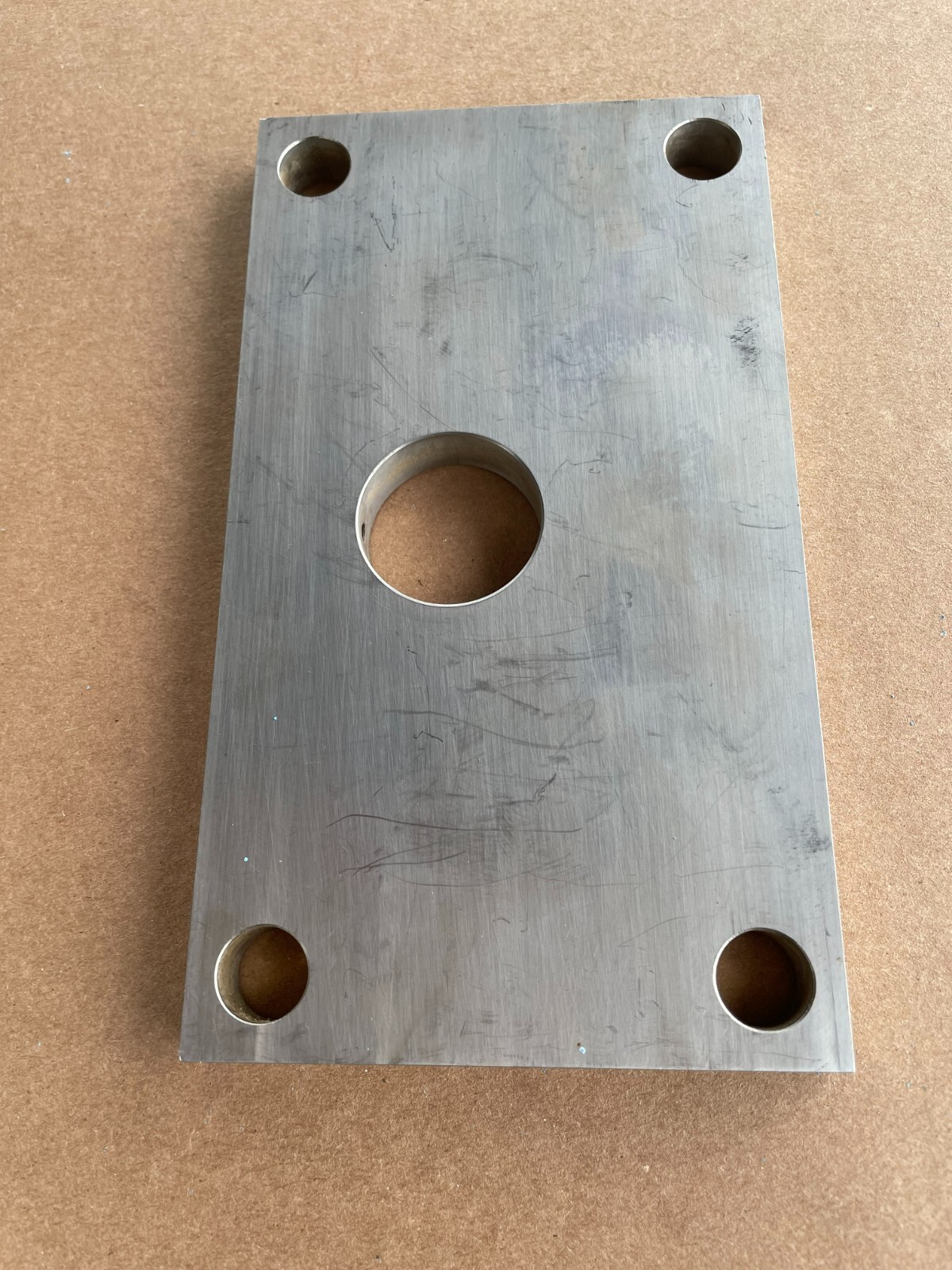 Rectangle Aluminum Block Plate Flat Plate Bar, 5 Holes, 7″ x 4″