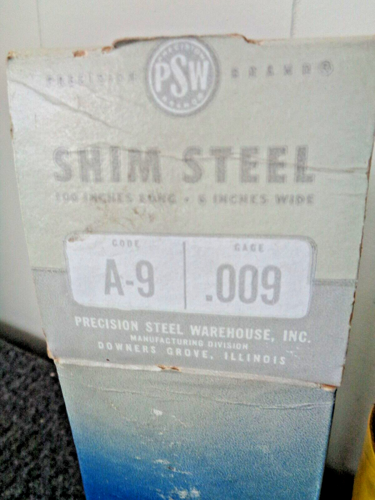 Vintage Precision Brand .009 Shim Steel 6″ Wide A-9 PSW