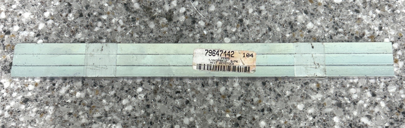 3 Pack Oversized Key Stock Zinc-Plated Steel 1/4″ High x 3/8″ Wide x 12″ Long