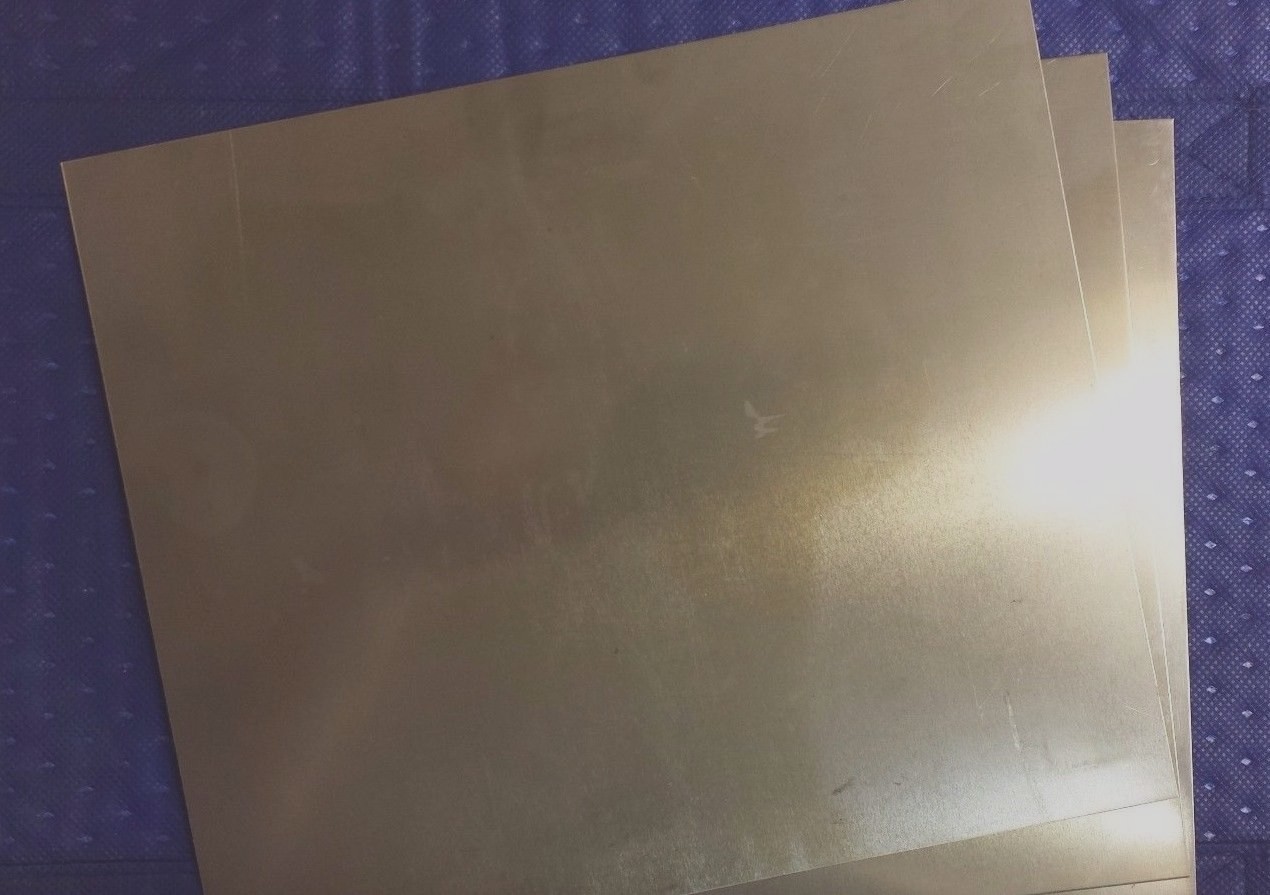 3 pcs. 24ga. 9″ x 10″ Stainless Steel Sheet Metal Type 316