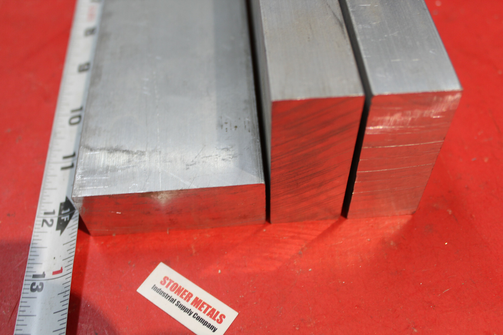 3 Pieces 1″ X 2-1/2″ ALUMINUM 6061 FLAT BAR 12.25″ long T6511 Solid Mill Stock