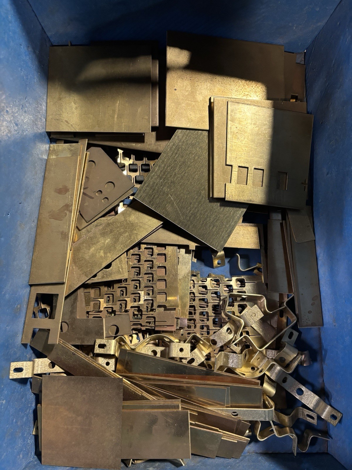 Brass Scrap – 10 Pounds Of Brass Sheet Metal Scrap