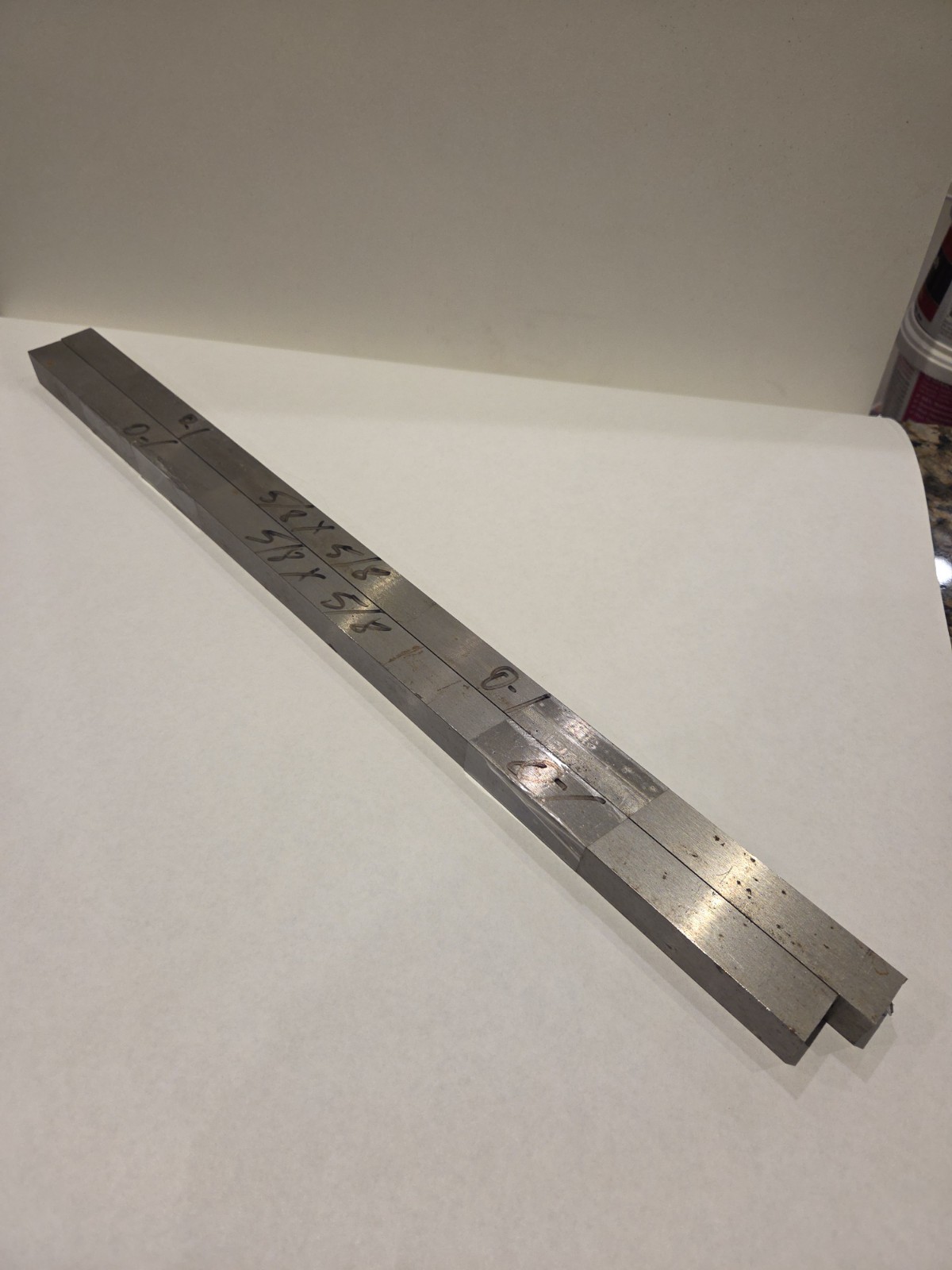 2x O1 O-1 TOOL STEEL GROUND STOCK 5/8 ” X 5/8″ X 16″ Square BAR