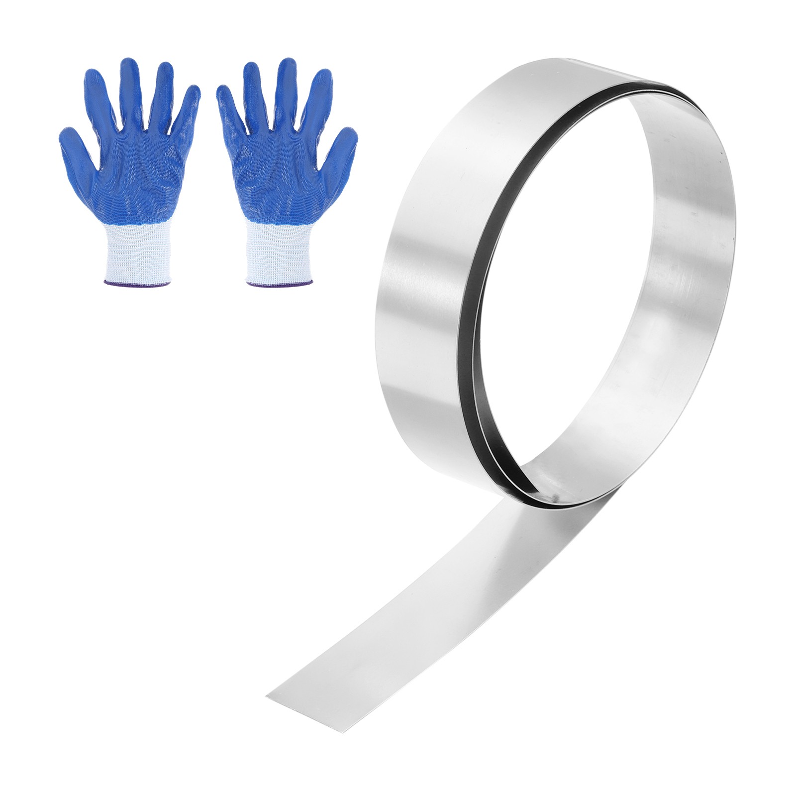 304 Stainless Steel Foil Roll 0.5mm x 25mm x 1m Metal Strip Sheet, Silver Tone