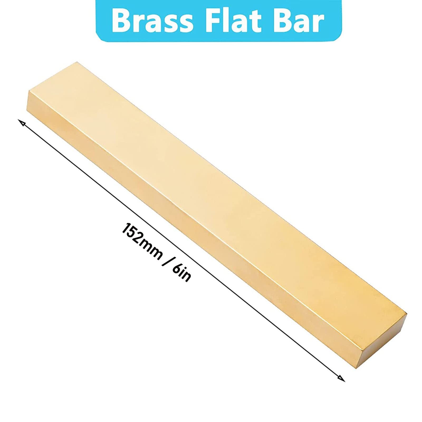 1 PC 3/8″ x 1″ x 6″ C360 Brass Flat Bar Stock Solid Plate Mill Material