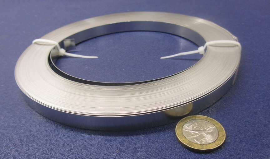 301 Stainless Steel Sheet Shim, .012″ (+/-.0010″) x 3/8″ x 100 Foot Length