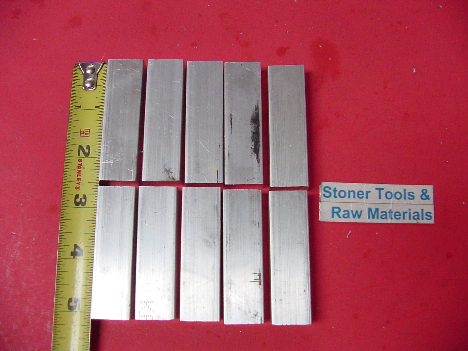 10 Pieces 3/8″ X 3/4″ ALUMINUM 6061 FLAT BAR 2.5″ long .375″ Solid Mill Stoc